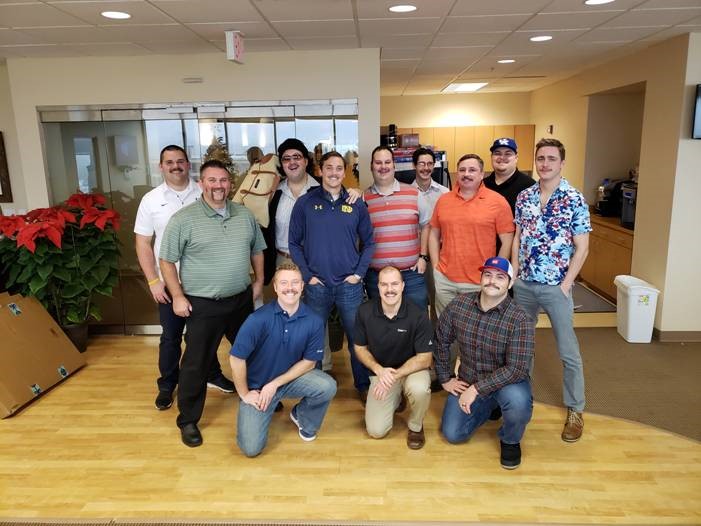 After MOvember: male employees with mustaches