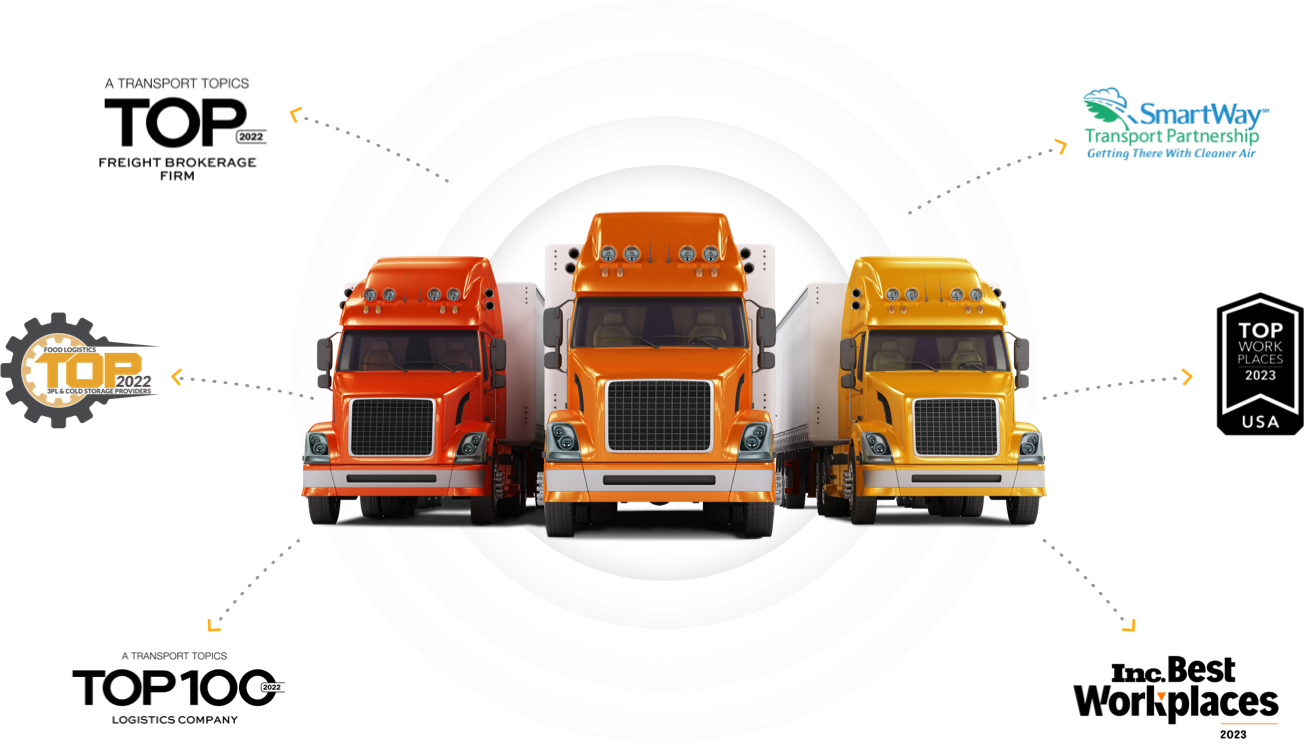 Truck supply chain graphic